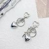 Fashionable Heart Bowknot Hanging Charm Unique Keychain Alloy Keyring Fashion Accessory for Women's Bags and Key Holder