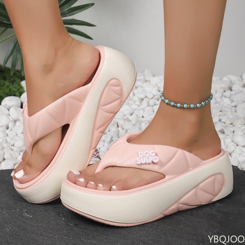 

Fashion outdoor beach flip flops for summer 2025 high-end fashionable comfortable thick soled casual women s sandals for outdoor wear 36-37 белый