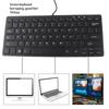 USB-Tastatur mit Kabel 78 Tasten   Dünn   Tragbar   Rutschfest   Tastatur für Laptops Desktops