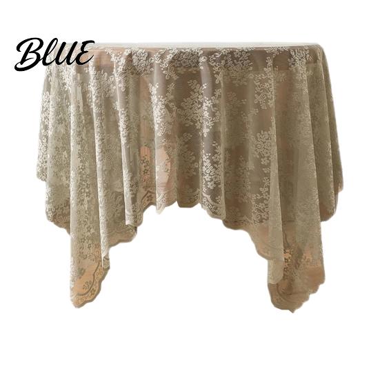Runder Tisch Spitze Quadrat Esszimmer Blumig Retro Abdeckung Abdeckung Tischdecke Gezackte Tischdecke für Tisch Rustikale Hochzeitsfeier Brautparty