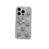 Sequin Silver Foil Epoxy Mobile Phone Case For Iphone17Promax Pearl Apple 14 Rhinestones 16 Stars Transparent