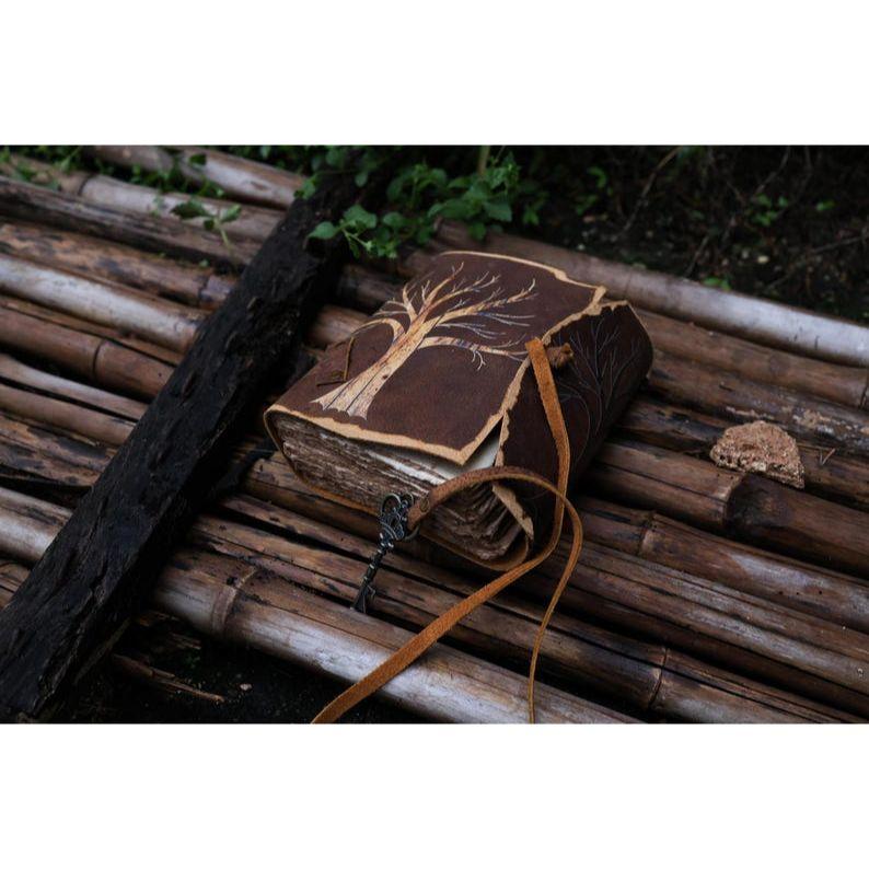 leather Journal Tree of Life - Genuine Leather Notebooks For Women - Beautiful Journal For sketches book Traveling book Blank Spell book