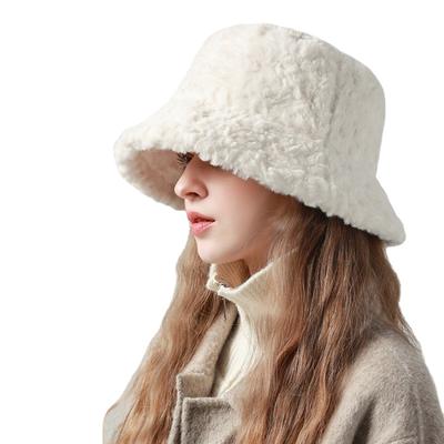 Big Headed Hat Damen Winter Warm Korean Hat Herbst Winter Plüsch Samt Bowl Hat