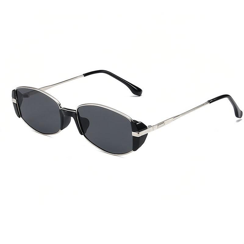 Trendy Oval Sunglasses for Women Luxury  Designer Metal Frame Sun Glasses Ladies Vintage Shades Goggles Óculos De Sol