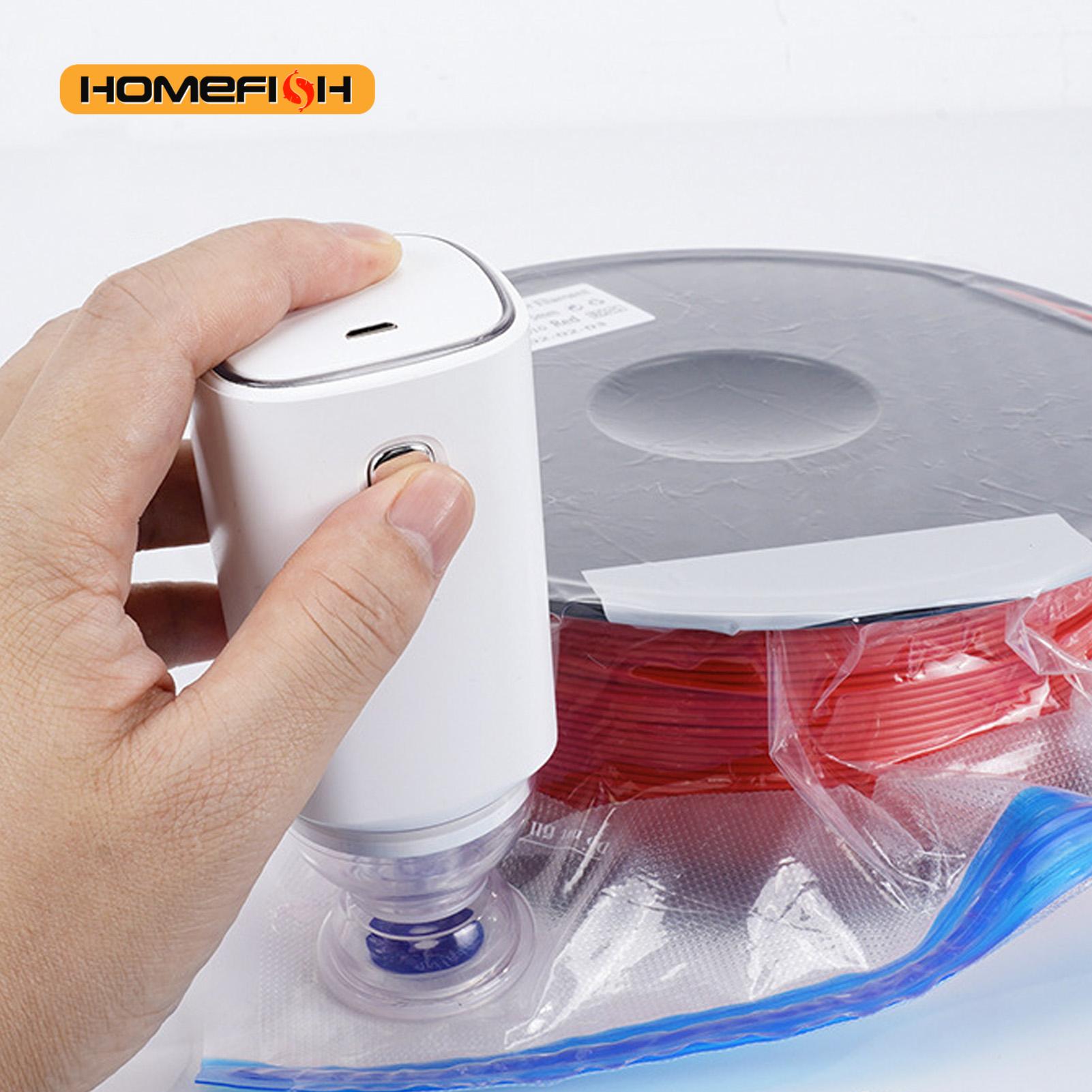 Vacuum Pump Auto Vacuum Bag Pump Rechargeable Portable Electric Vacuum Sealed Compression Pump cool colore nero