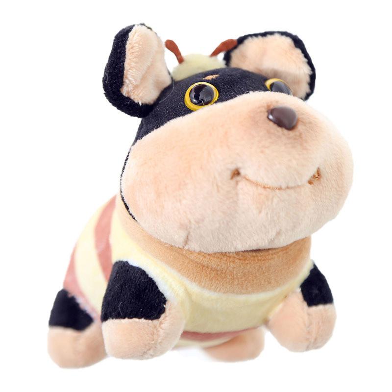 Cuter Dog Honeybee Plush Keychain Pendant With Squat Design For Gift Girls