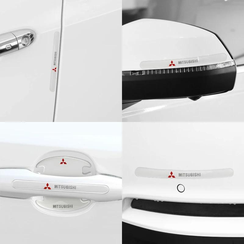 8PCS Car Door Handle Protector Film for Mitsubishi Compatible with All Models Pajero Outlander Lancer Anti-scratch Anti-collisio