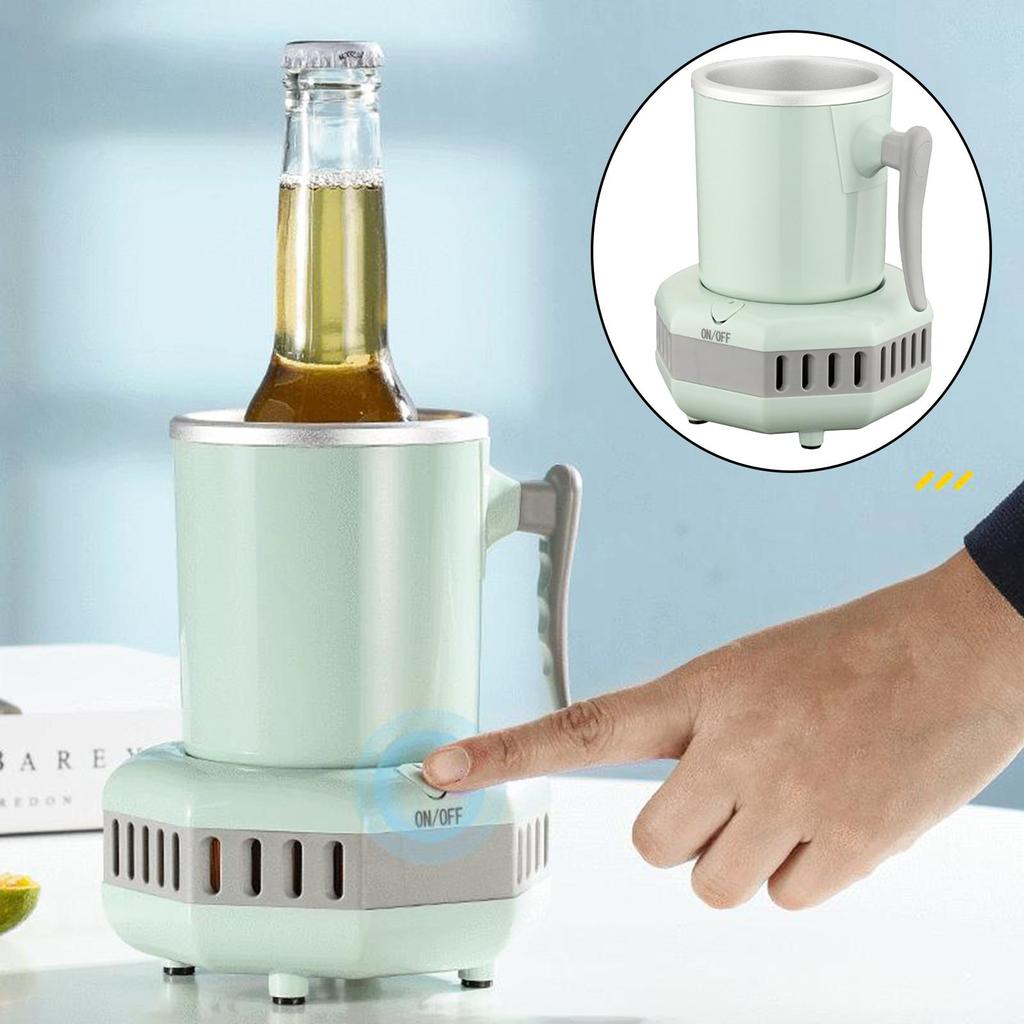 2 in 1 Cooler Warmer Cup Cooler Heating and Cooling Beverage Plate Portable Quick Electric Ice Maker Machine for Outdoor Travel