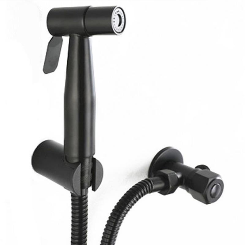 304 Stainless Steel Matte Black Bidet Spray Gun Toilet Set - Silent Companion