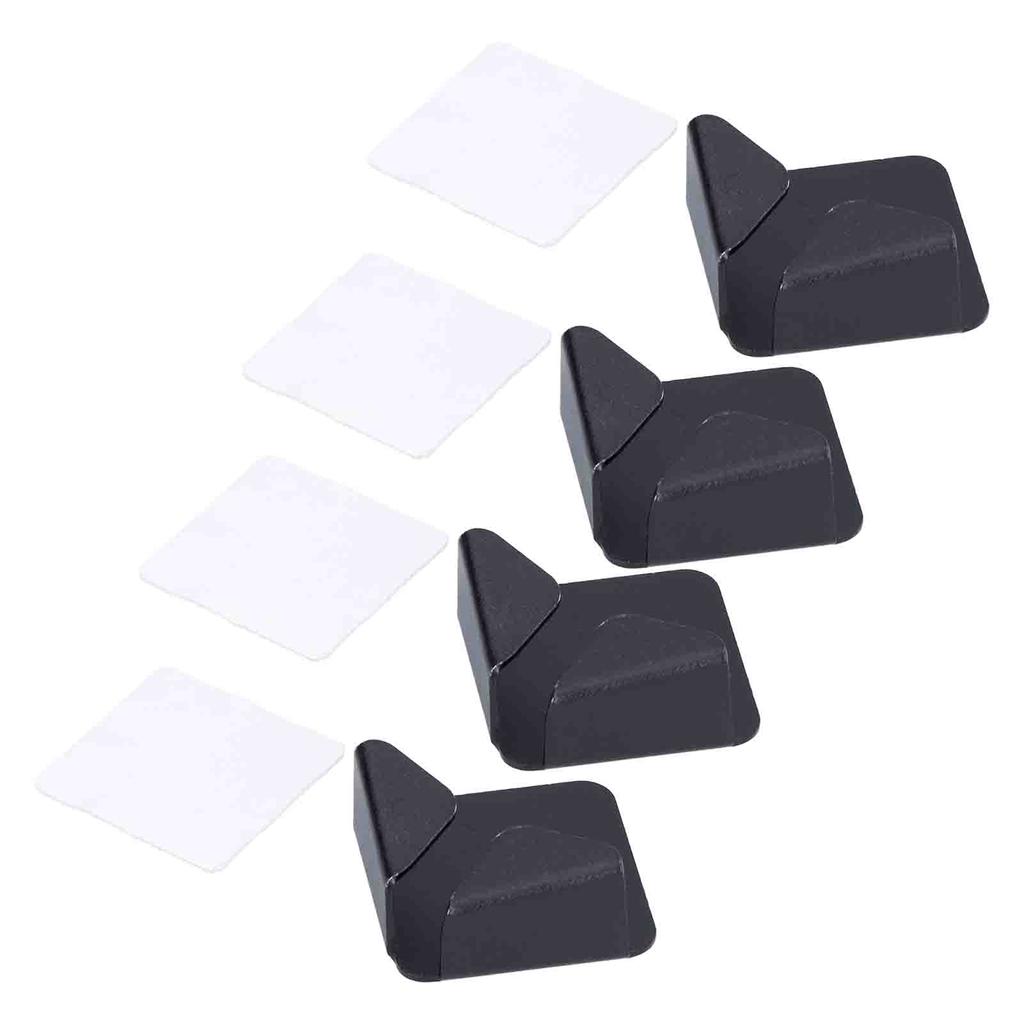 4Pcs NoPunch Power Cable Storage Rack WallMounted Socket Power Cord Gancho Suporte Suporte Preto