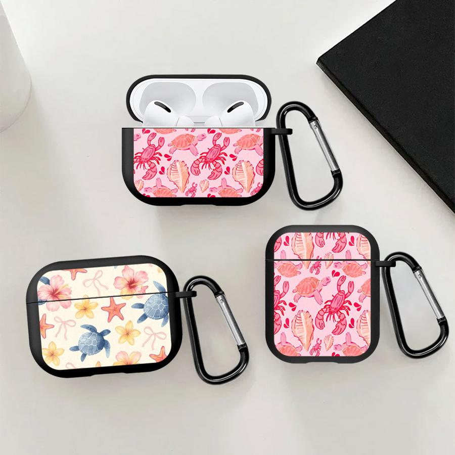 Cartoon Printed Turtle Case For Airpods Pro3 1 Pro2 2 4 3 Pro Earphone Cases Cover