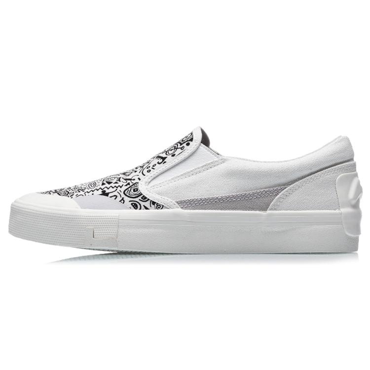 New LiNing SLIP ON Low Top Skateboard Shoes Women's White