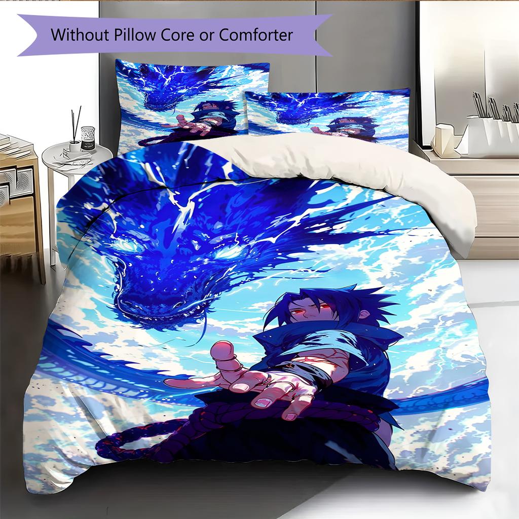 Cartoon Pattern Bedding Quilt Set Quilt Cover Pillowcase Home Decoration Birthday Gift (1 * Duvet Cover + 2 * Pillowcase, Without Core)