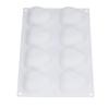 8Grid HeartShaped Mold Silicone Mousse Cake Mold Baking Tool for Bakery Kitchen
