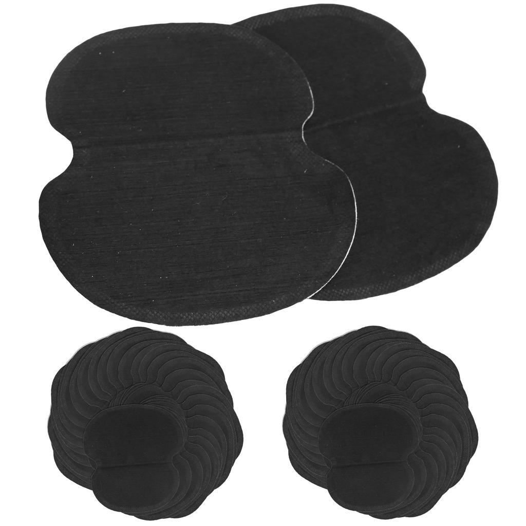 60pcs Underarm Armpit Sweat Pads NonWoven Fabric Dress Clothing Underarm Sweat Pads Black