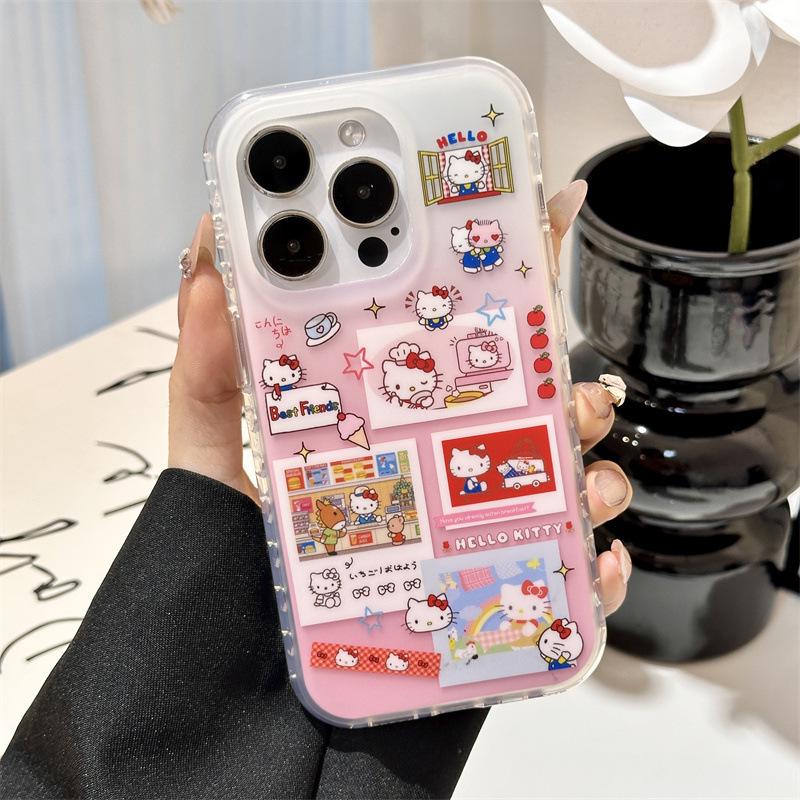Cat Chain Full Screen Sticker iPhone Case for iPhone 14/15/16 Pro Max/17