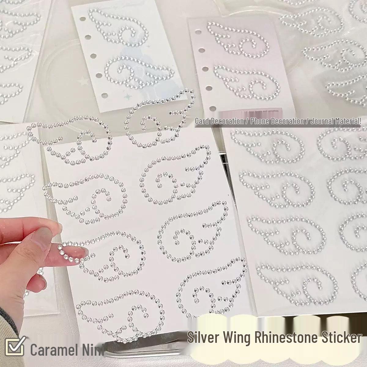 Angel Wings Rhinestone Stickers for Bags & DIY Decoration