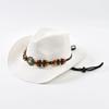 Straw Western Cowboy Hat For Woman Men Foldable Wide Brim Summer Sun Hats Outdoor Vacation Beach Cowgirl Hat