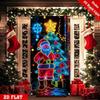 Christmas UV Fluorescent Door Banner/cover Background/holiday Party Decoration/Christmas Decorative Hanging Cloth