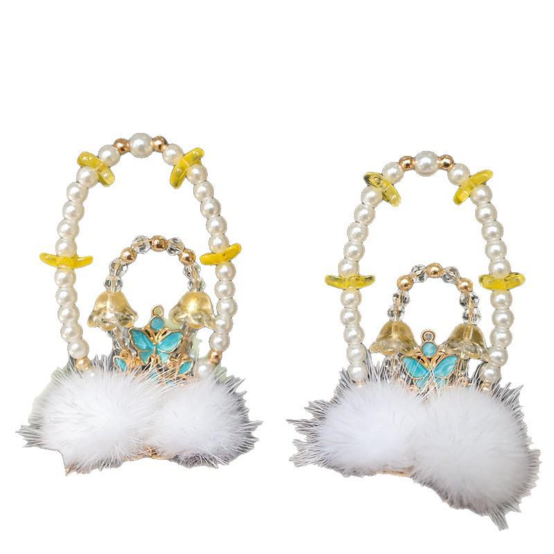 

Заколки-помпоны для волос в виде кролика с османтусом на праздник середины осени для детей - стиль ханфу Osmanthus Hairpin [Single]