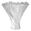 100pcs Clear Cocktail Paddle Drink Bar Stirrers Plastic Round Top Swizzle Sticks