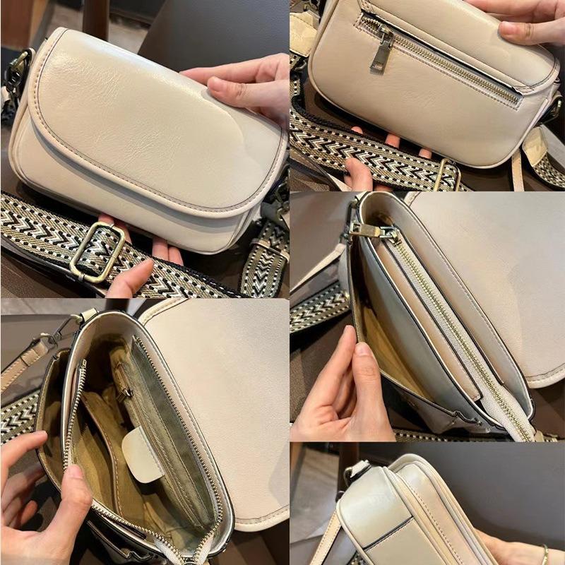 Leather women's bags New retro niche shoulder bags Premium texture commuter messenger bags Versatile women's bags