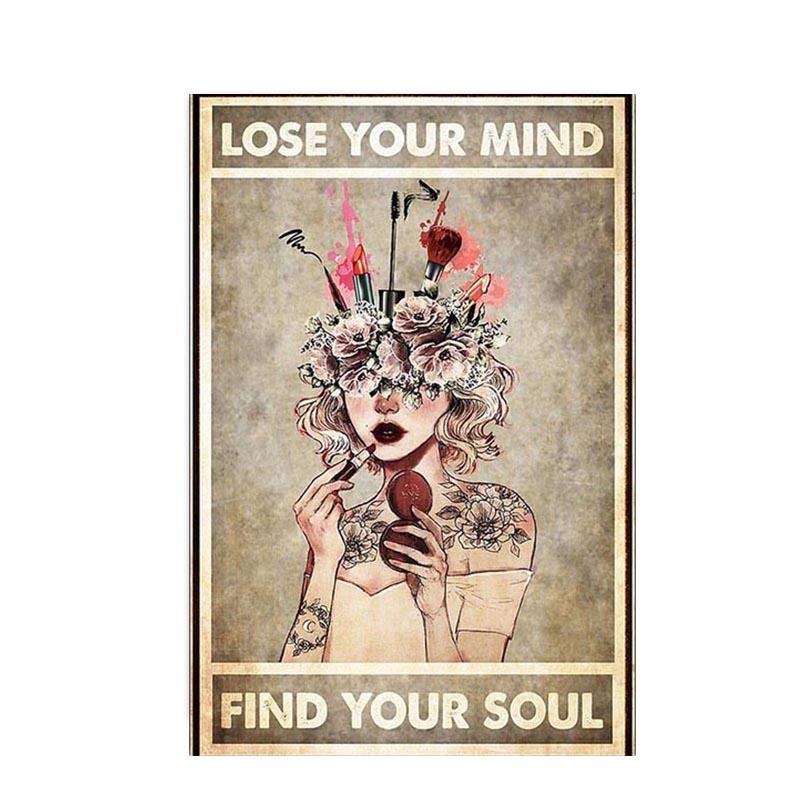 Vintage umění Květinová malba Obraz na plátně Módní slogan Kadeřnictví Plakáty a obrazy Nástěnné obrazy do obývacího pokoje Domácí dekorace