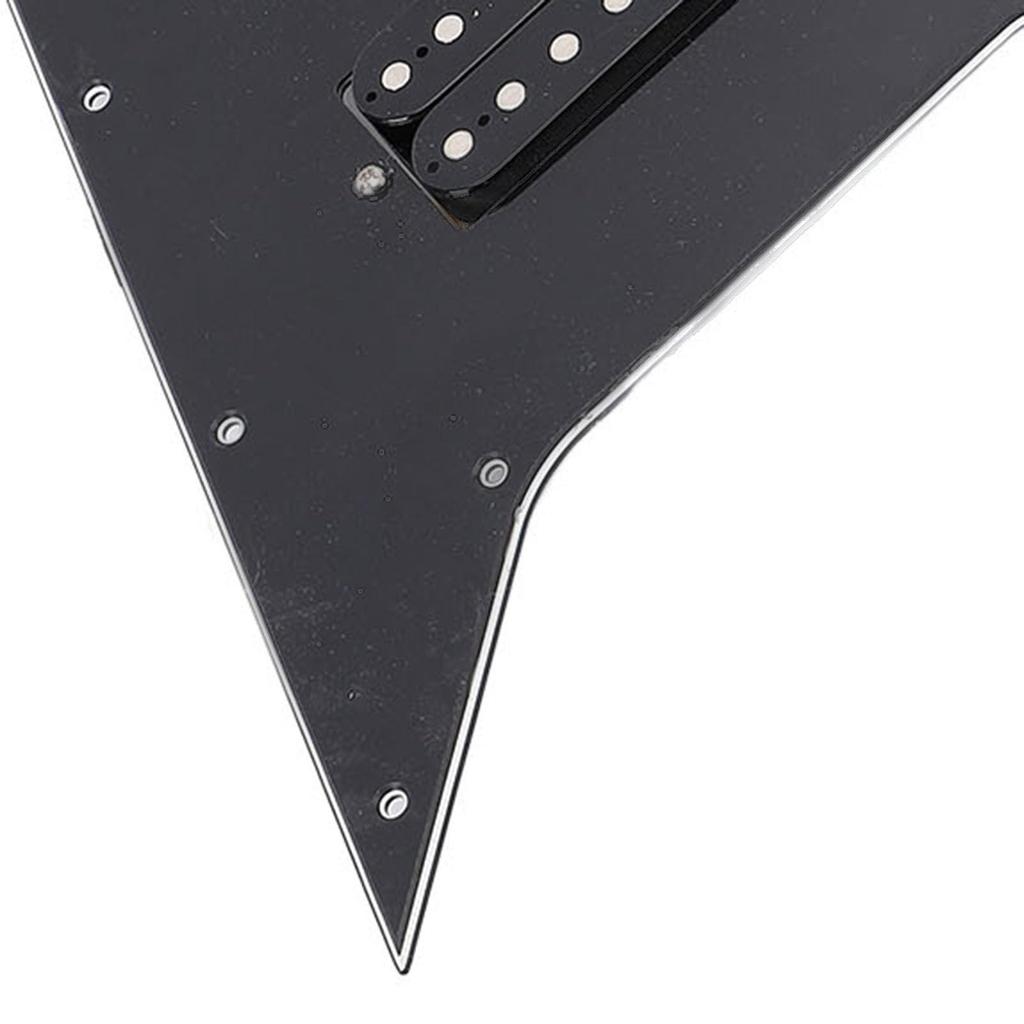 Sorandy Loaded Wiring Pickguard Set for Flying V Electric Guitar 2-Coil Split Mini Humbucker 12 Side Screw Holes