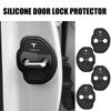 2/4Pcs Silicone Car Door Lock Cover Protective Buckle Sticker For Model 3 Model S X Model Y Roadster SpaceX Cybertruck