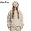 RogueWave Women Plus Size Eye Mask Hooded Sweatshirt Girls Solid Long Sleeve Casual Hoodie Sportwear Outdoor Riding Oversize Pullover Tops