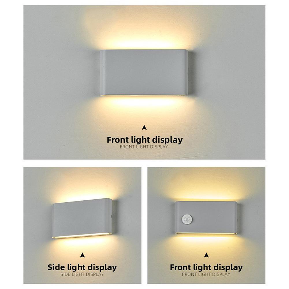 Modern LED Wall Light With Motion Sensor IP65 Waterproof & Weatherproof Dark Hallway And Staircase Safety