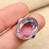 AAA+ Pink Kunzite Gemstone Håndlaget 925 Sterlingsølv smykkering for henne
