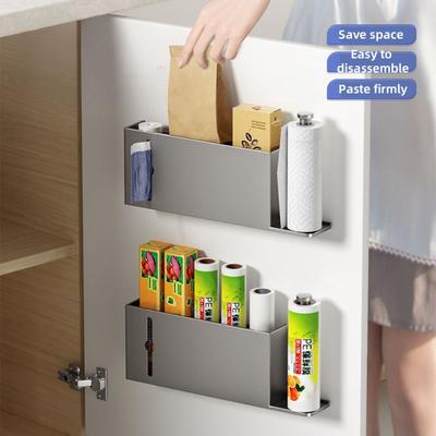 Rollenpapierhalter Kühlschrank Aufbewahrungsregal Starke Tragfähigkeit Einfach zu installieren Mehrzweck Selbstklebend Unter-Schrank Organizer