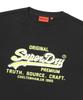 Syupeodeulai Sprayed Vintage Logo T-Shirt Black Sduiscp91Blk