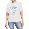 MLB Los Angeles Dodgers Lettering Logo Print Loose Fit Crew Neck Short Sleeve T-Shirt Unisex t-shirts White 3ATSB2243-07WHS