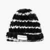New Hat for Women Korean Style Stripes Showing Face Small Fluffy Warm Wool Hat Big Head Around Ear Protection Pile Hat Men's Trendy