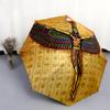1PC Egyptian theme Umbrella Portable Folding Umbrella Iron Frame Hole Bone Structure Outdoor Home Umbrella A2