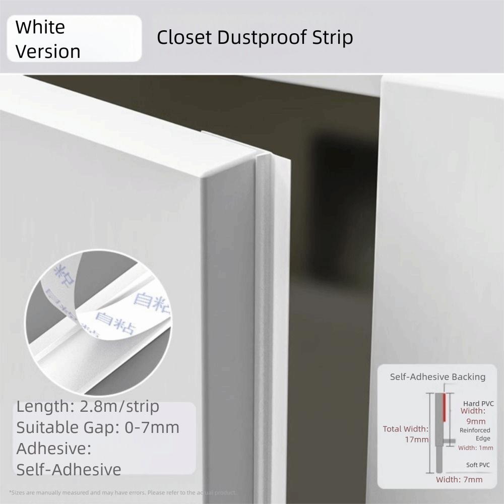 Silicone Cabinet Door Strip Self-Adhesive Blackout Strip Wardrobe Door Dust-proof Strip  Furniture