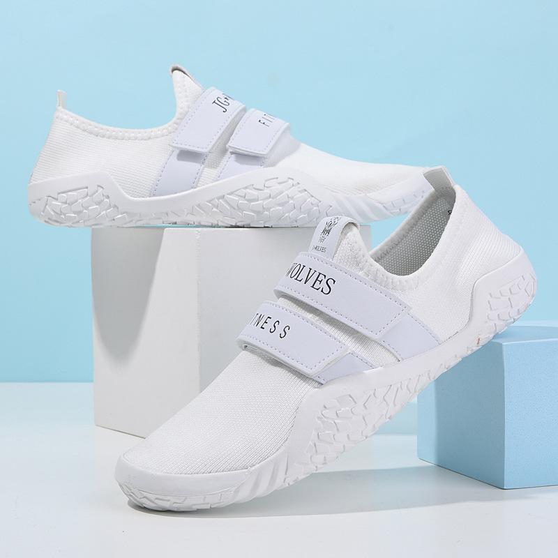 

Кроссовки для фитнеса в помещении, мужские и женские, для приседаний, становой тяги, плоская нескользящая обувь для силовых тренировок, обувь для занятий йогой босиком 35 белый