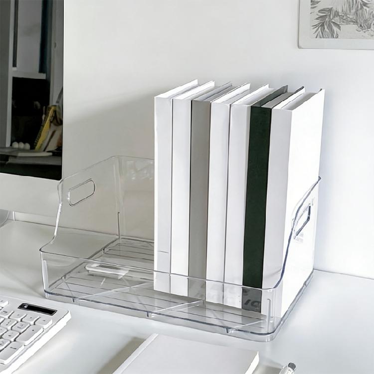 Space Saving Desktop Book Organiser Clear Acrylic Bookend Heavy Duty Book Support for Magazines Document Notebook Album