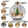 Clear Acrylic Lighted Christmas Ball Ornament Light-Up Tree Hanging Bauble  Christmas Tree Decor