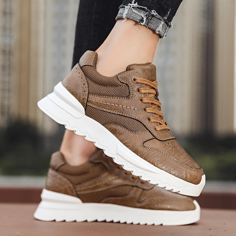 Men Sneakers Elevator Shoes Sports Lift  Height Increase Insole 6Cm Mesh Man Leisure Fashion