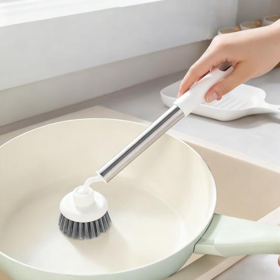 Pot Brush Hanging Hole Design Deep Cleaning Kitchen Brush Universal Rotating Head Multi-Use Pan Cleaning Brush