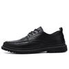 Men's Quality Leather Shoes British Business Lace Up Fashion Black Split Leather Shoes Men Moccasin