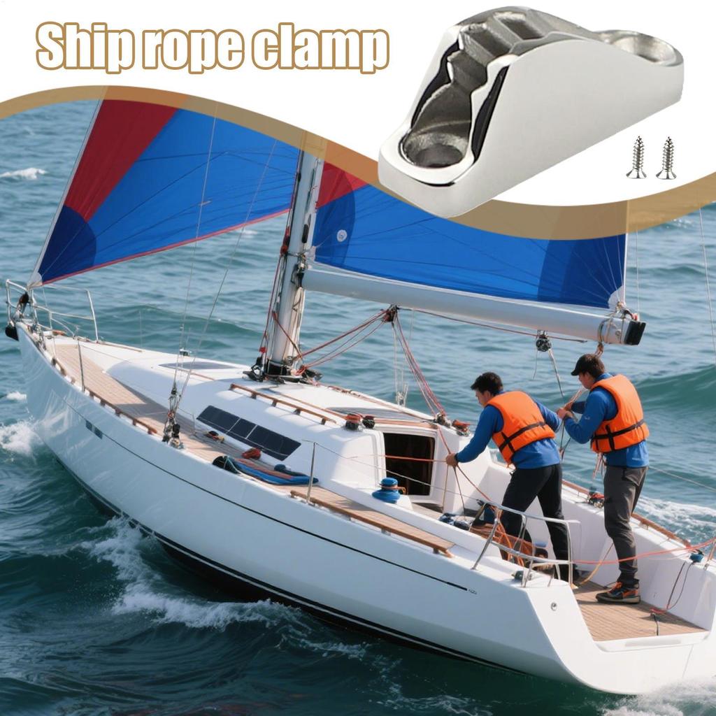Kayak Cleat Ship Rope Clamp Non-Slip Ship Cleat Clamp for Dock Boat Fishing Marine Camping River Beach Lake Touring