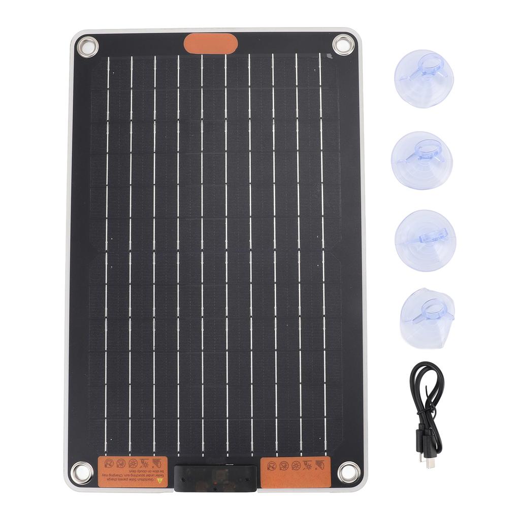 15W 5V 2.5A Solar Panel Battery Charger Monocrystalline Silicon Rain Proof Ultra Thin Portable