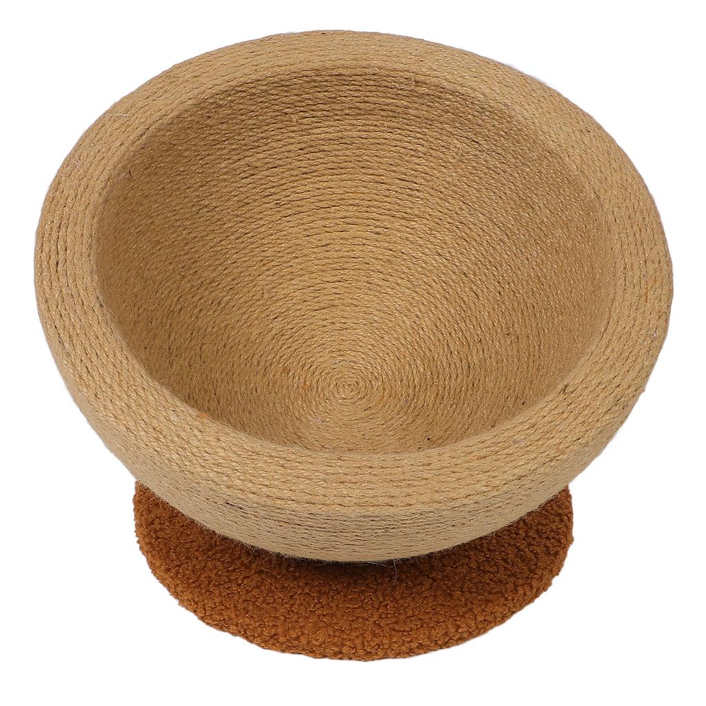 Cat Scratching Board Bowl Multifunction 2 in 1 Sisal Cat Scratcher Lounge Bed For Kitten Tilted