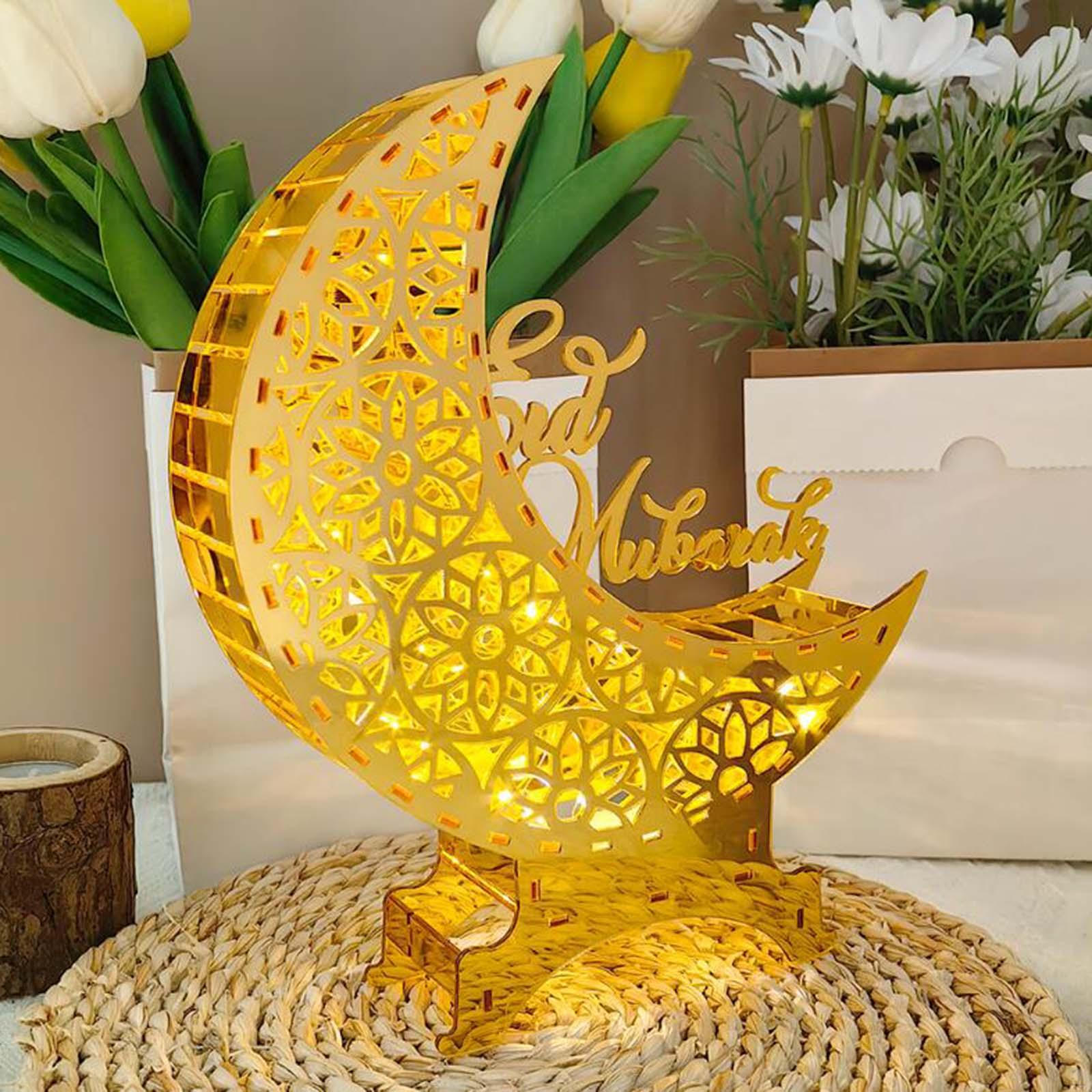 

Ид Рамадан украшение стола фестиваль лунного света товары для вечеринок 18,7x4x22,5 см лампа Мубарака для Style B