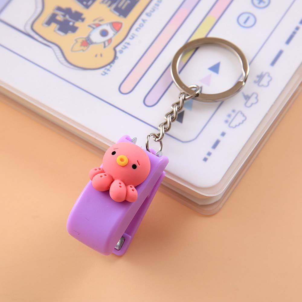 Pendant Mini Student Supplies Size 10 Staples Binding Tools Stapler Key Chain Mini Stapler Stapler