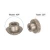 uxcell 48P Pinion Gear Set with 3.175mm (18") Shaft, 29T, 30T, 31T, 32T Aluminum Alloy Motor Gears for 110 RC Car (4 Pieces)